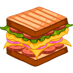 Autocollant Fast Food Sandwich 10
