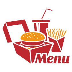 Autocollant Fast Food Menu