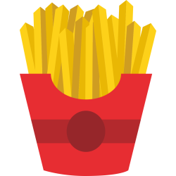 Autocollant Fast Food Sachet Frites