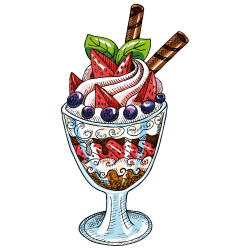 Autocollant Pâtisserie Glace Verre