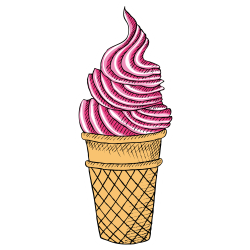 Autocollant Pâtisserie Glace Cornet