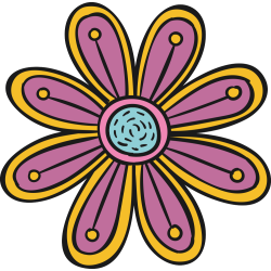 Autocollant Fleurs Simple 4