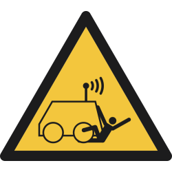 W037- ISO 7010 - Panneau Danger, Machine commandée à distance par l’opérateur