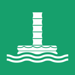 E055 - ISO 7010 - Panneau Toboggan couvert d’évacuation marine