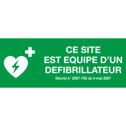 Panneau Zone Defibrilateur