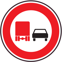 Autocollant Indication Interdiction De Dépasser Pr Camion