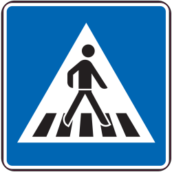 Autocollant Indication Passage Pour Pietons Droit