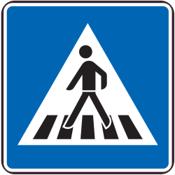 Autocollant Indication Passage Pour Pietons Gauche