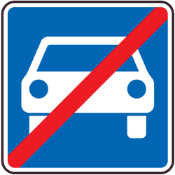 Autocollant Indication Fin De Zone Pour Automobiles