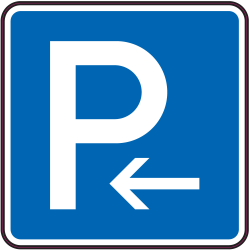 Autocollant Indication Parking à Gauche