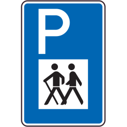 Autocollant Indication Parking Pour Randonnée