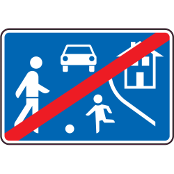 Autocollant Indication Fin Zone De Rencontre