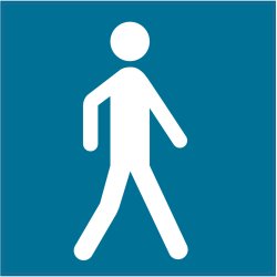 Autocollant Indication Autorisation Piétons