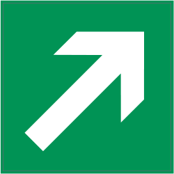 Autocollant Indication Sortie Haut Droite