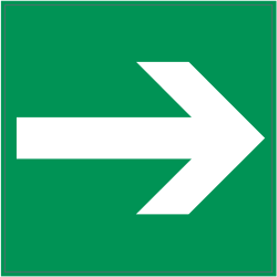 Autocollant Indication Sortie Droite