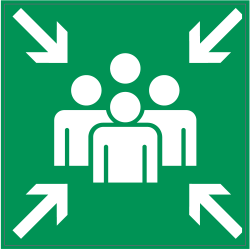 Autocollant Indication Point De Rassemblement