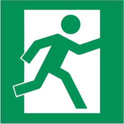 Autocollant Indication Issue De Secours