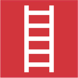 Autocollant Indication Incendie échelle