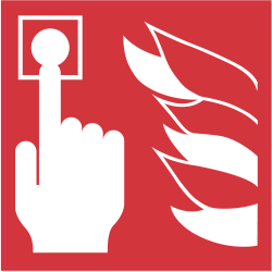 Autocollant Indication Incendie Alarme