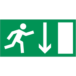 Autocollant Indication Sortie De Secours Bas