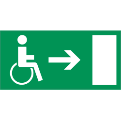 Autocollant Indication Sortie Pour Handicapés Gauche
