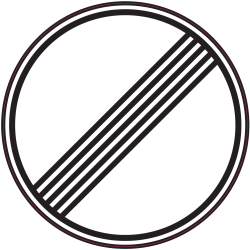 Autocollant Indication Fin De Toutes Interdictions