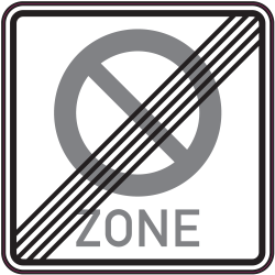 Autocollant Indication Fin De Zone