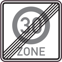 Autocollant Indication Fin De Zone 30