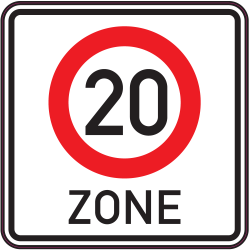 Autocollant Indication Zone 20