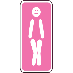 Autocollant Panneau Wc Femme