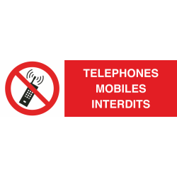 Panneau Téléphones mobiles interdits