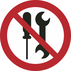 P069- ISO 7010 - Panneau Non réparable par l’utilisateur