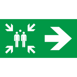 Panneau Point de rassemblement droite