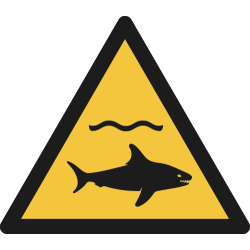 W054- ISO 7010 - Panneau Danger, Requins