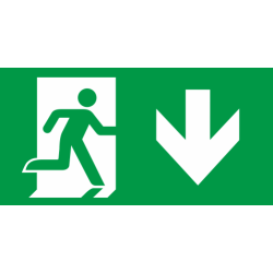 Panneau Issue de secours bas