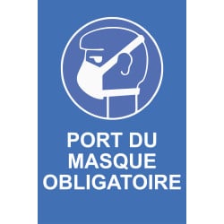 Autocollant Affiche Port du Masque COVID-19