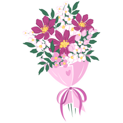 Sticker Bouquet Fleurs Maman