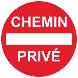 Sticker Panneau Chemin Privé