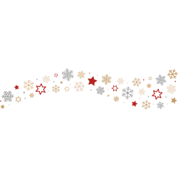 Sticker Vitrine Noël Frise Flocons