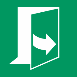 E057 - ISO 7010 - Panneau Ouverture de porte en tirant sur le côté gauche