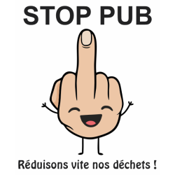 Sticker STOP PUB rond 2