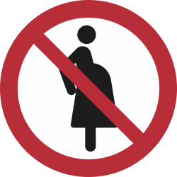P042- ISO 7010 - Panneau Interdit aux femmes enceintes