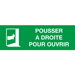 Panneau Pousser à droite pour ouvrir