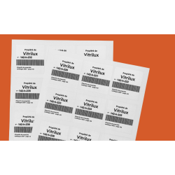 Autocollants avec numéro de série