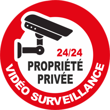 Sticker Caméra de surveillance rond