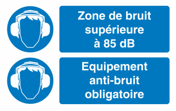 Autocollant Obligation Zone Bruit Port Anti Bruit