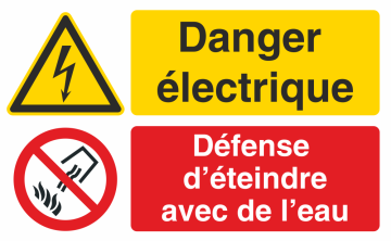 Autocollant Danger électrique