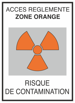 Autocollant Risque De Contamination Orange