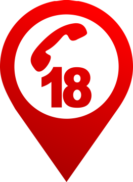 Autocollant Logo Numéro Urgence 18