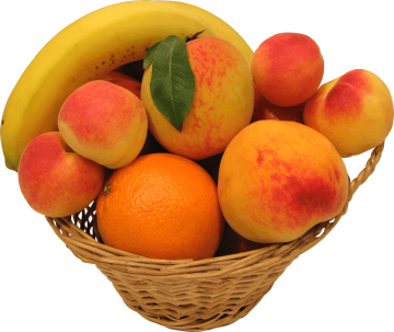 Autocollant Alimentation Corbeille De Fruits